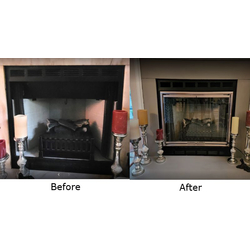 Arlington Zero Clearance Fireplace Door Before and