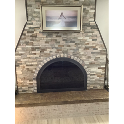 Full Arch Masonry Doors in Charcoal Powder Coat