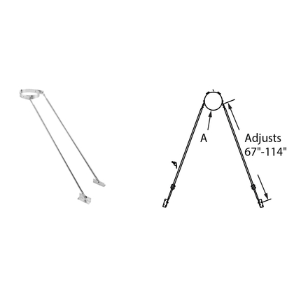 DuraVent DuraTech 6" Diameter Galvanized Steel Adjustable Wall Strap