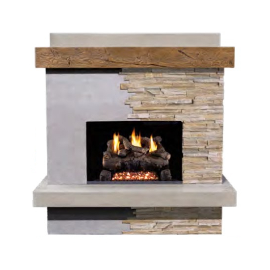 Brooklyn Smooth Outdoor Gas Fireplace
