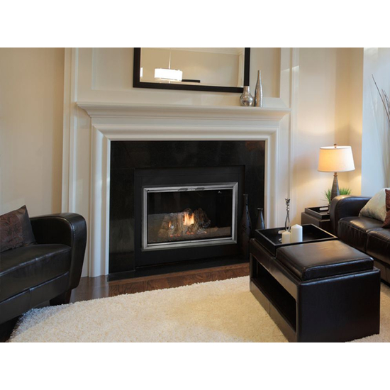 The Apex Masonry Fireplace Door (shown in Satin Nickel) is an affordable, contemporary update. 4 Sided No Damper