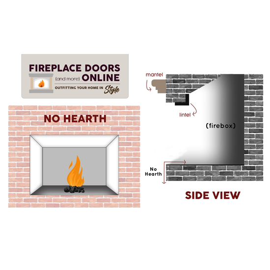 No Hearth - Hole In Wall Fireplaces