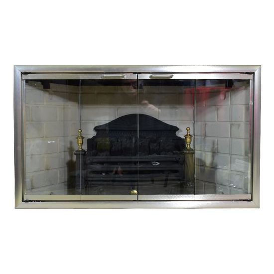 GLC-42 Brushed Satin Nickel Temco Fireplace Door