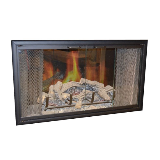EM415 | EM415R Matte Black Heat-N-Glo Fireplace Door