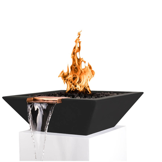 24" Madrid Fire and Water Bowl in black