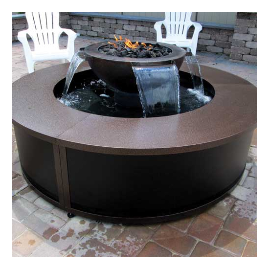 Evolution 360° Scupper Fire And Water Fountain installation suggestion
