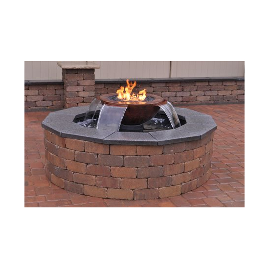 Customer installed Evolution 360° Scupper Fire and Water Fountain