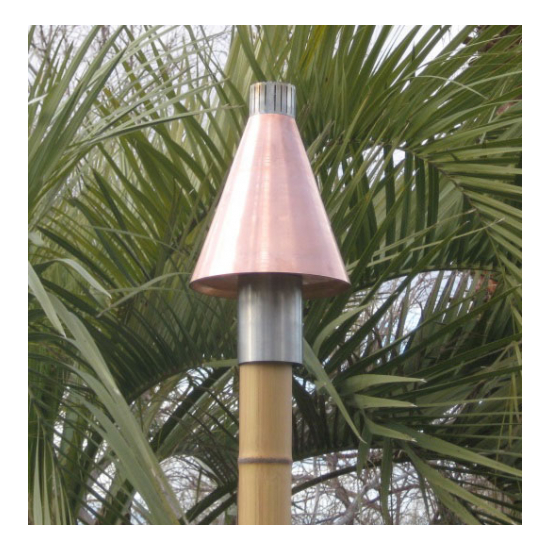Copper cone manual light tiki torch kit