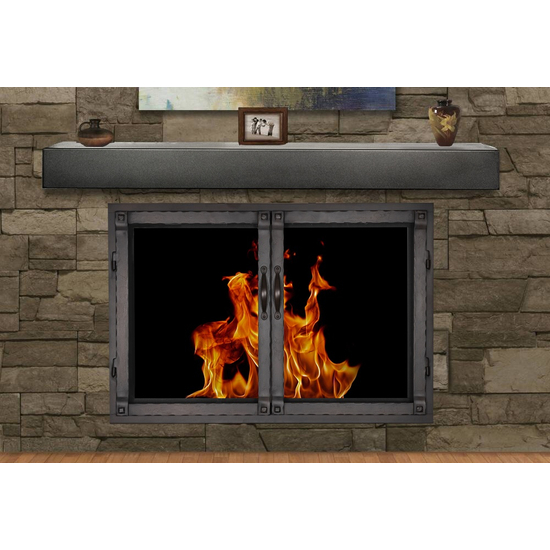 Grayson Fireplace Door Installed