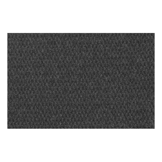 Black Andiron Half Round Wool Hearth Rug