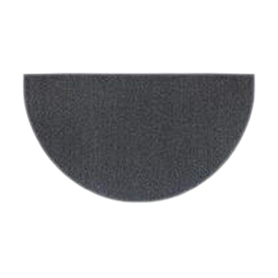 Cottage Charcoal Half Round Hearth Rug 27" x 48"