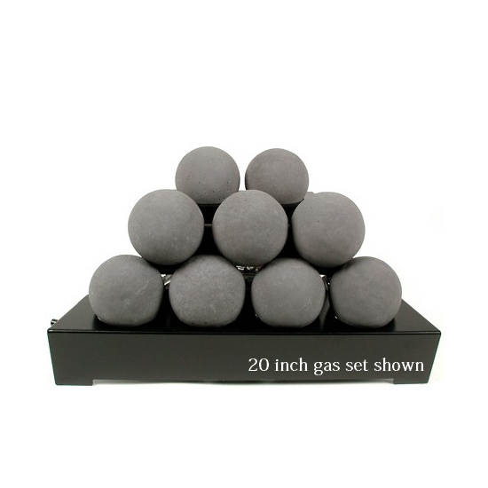 20 inch Alterna FireBalls Ventless Fireplace Gas Set by Rasmussen Gas Logs