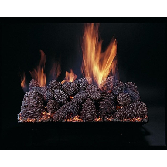 Pine Cones Vented Gas Log Set on CS Burner