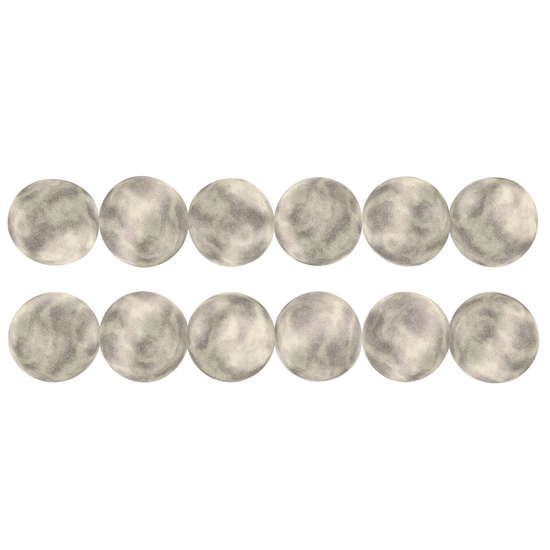 2 Inch Diameter Silver Cannon Balls - 12 Pieces