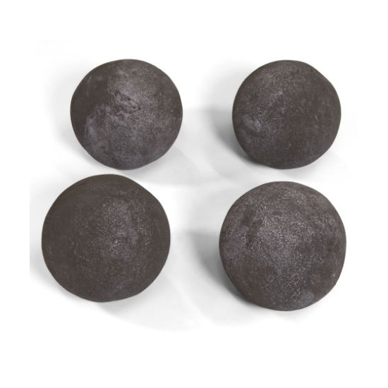 6 Inch Diameter Dark Gray Cannon Balls - 4 Pieces