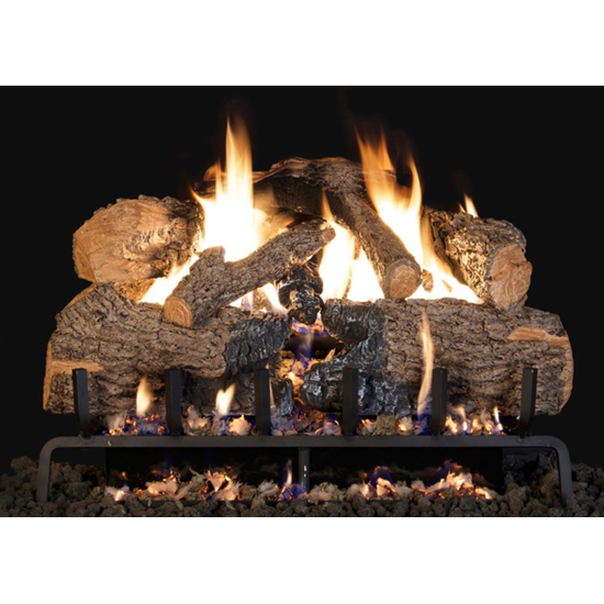 RealFyre Charred Angel Oak Vented Gas Log Set With G52 Burner
