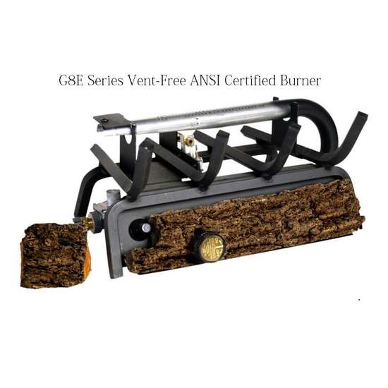 Included G8E burner system with grate