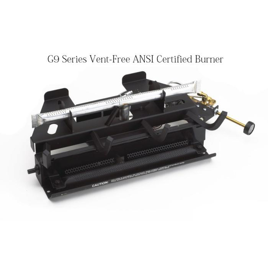 Included G9 burner system with grate