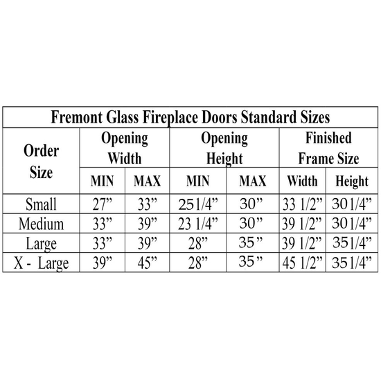 Fremont Riser Sizing Chart