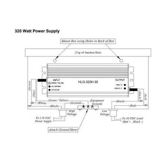 Swimming Pool Certified 30VDC 185 Watt Power Supply Sketch