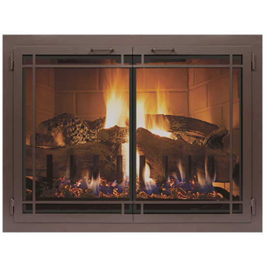 Colridge Fireplace Door With Fire - Oil Rubbed Bronz Finish