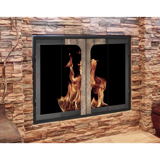 Maxfield Fireplace Glass Door Installed