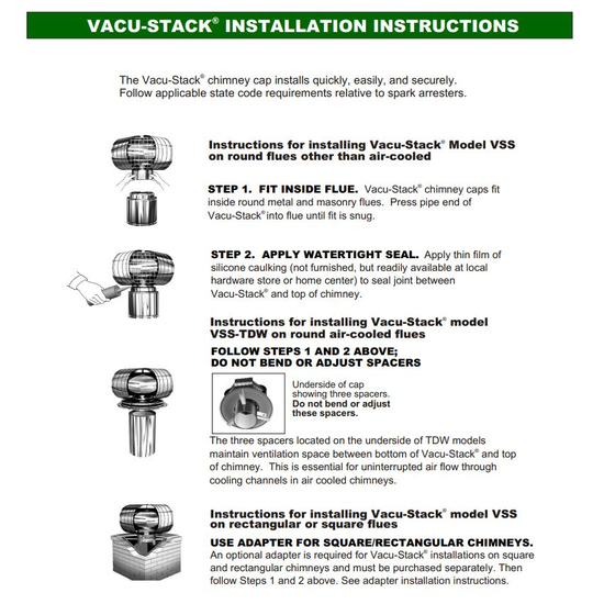 VacuStack Installation Instructions