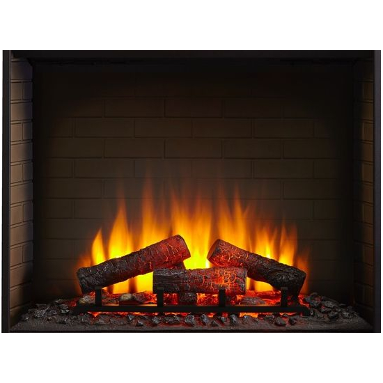 SimpliFire Built-In Fireplace with Masonry Details