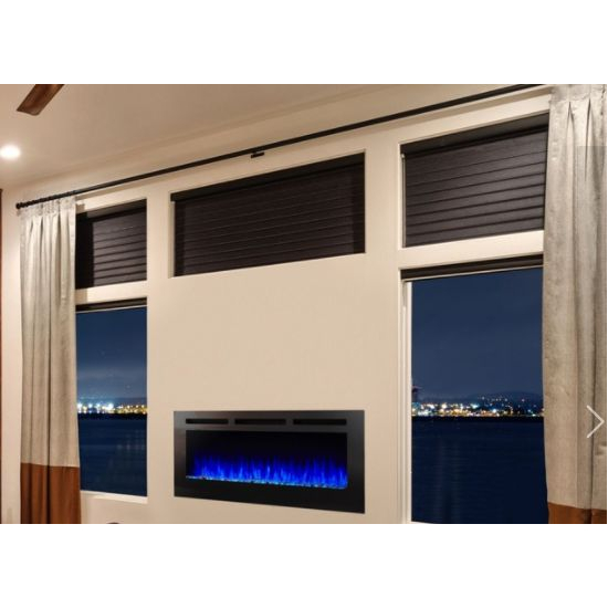 SimpliFire Allusion Electric Fireplace with Blue Flame