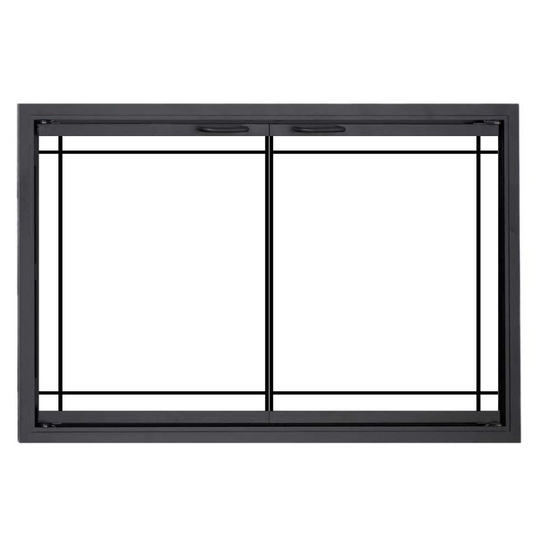 Majestic Stradella Inside Fit Zero Clearance Fireplace Door With Window Pane
