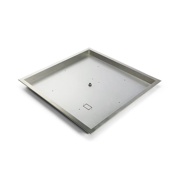 HPC 30 Inch Square Fire Pit Bowl Pan - 304 Stainless Steel