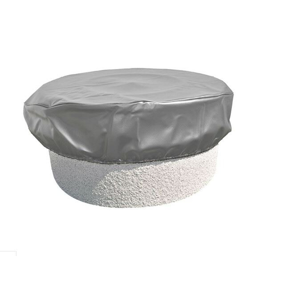 Round Vinyl Fire Pit Cover Black Fits 35 to 53 Inches