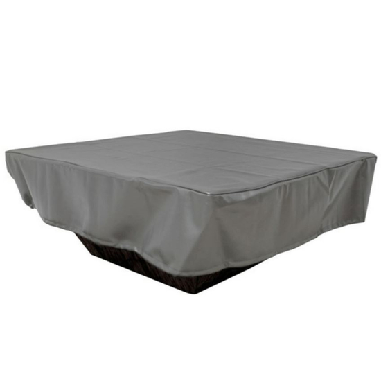 Square Vinyl Fire Pit Cover Grey 60 x 60 Inch