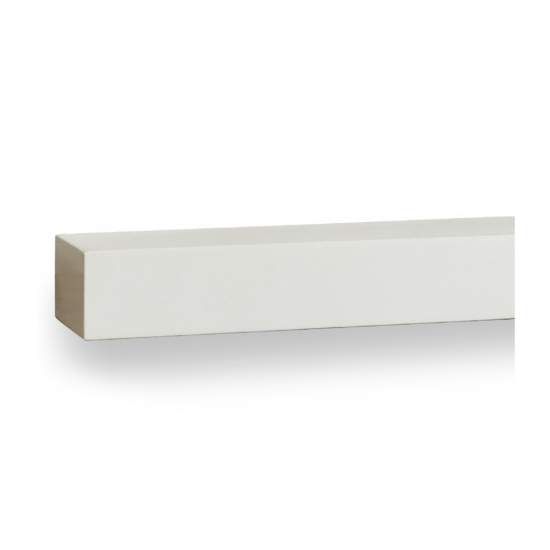 72 Inch Polished White Non-Combustible Supercast Concrete Mantel Shelf