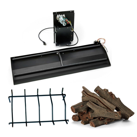 HPC 22 Inch Dual Step Outdoor H-Burner With On/Off Electronic Ignition - Grate - Arizona Weathered Oak Logs