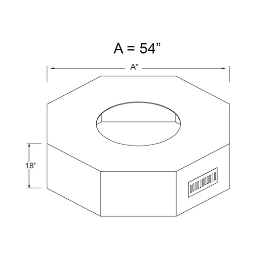 54 Inch Octagon Enclosure Diagram