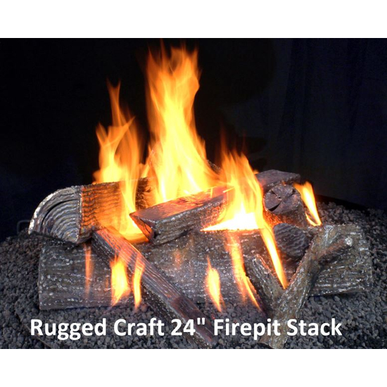 Rugged Craft Logs Installed In A Firepit