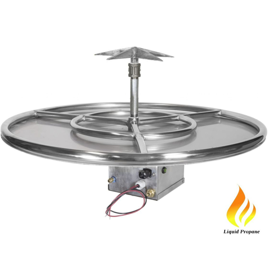 Round Tall Stack Burner With Electronic Ignition - LP