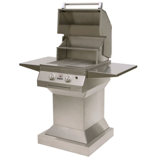 21 Inch XL Deluxe Pedestal Gas Grill With Three Burner Options