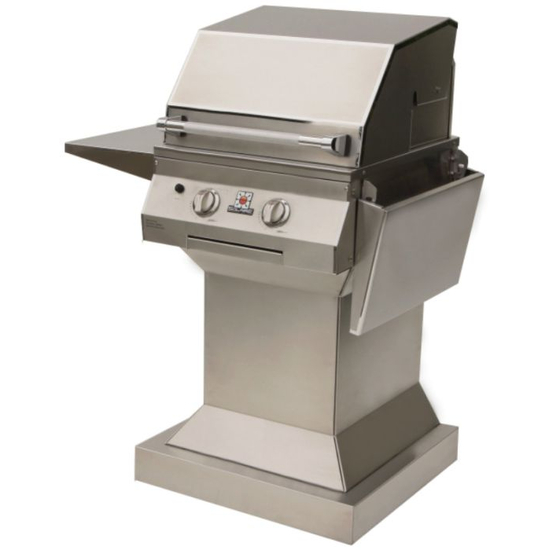 21 XL Pedestal Gas Grill With One Side Down