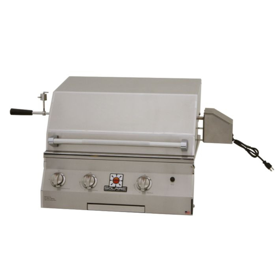 27 Inch Built In Gas Grill With Optional Rotisserie Lid Closed