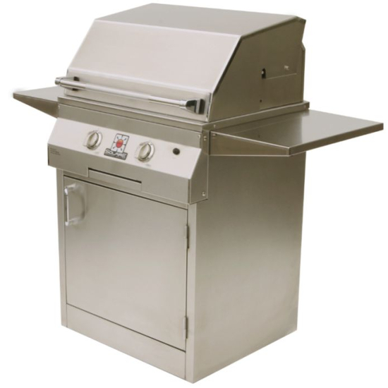 27 Inch Deluxe Gas Grill On Cart Lid Closed