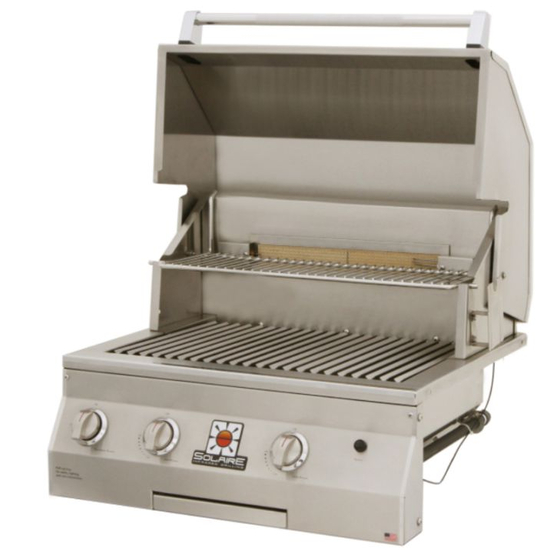 27 Inch Deluxe Gas Grill With OPTIONAL Rotisserie Burner