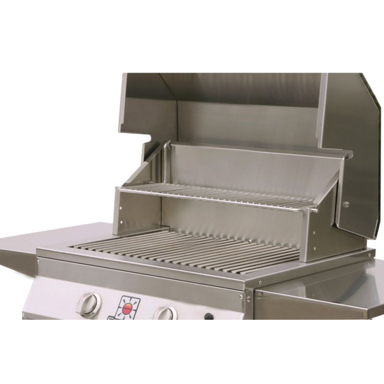 27 Inch Deluxe Grill On Cart Cooking Area