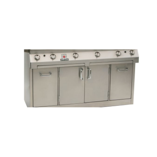 56 Inch Solaire Cart Mount Gas Grill shown with the premium B cart
