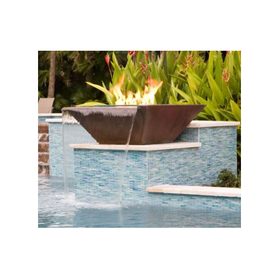 Builder Series Square Copper Water and Fire Pot