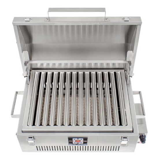 Solaire Anywhere Marine Portable Gas Grill Cooking Area View