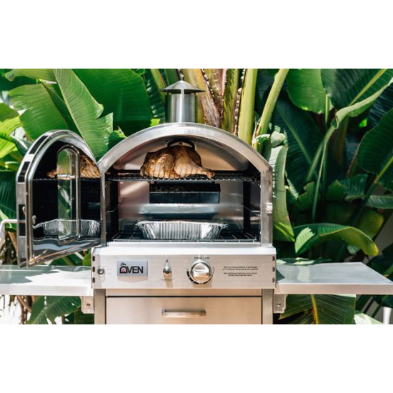 The Freestanding Outdoor Oven Cooking Whole Chicken