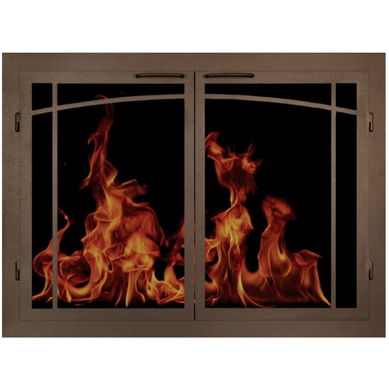 Craftsman Cabinet Fullview Door Style Masonry Fireplace Door - Essential Line