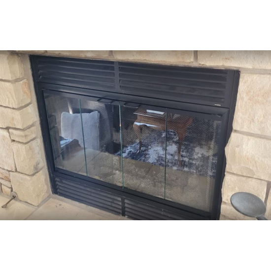 HB42A HB42AI Matte Black Heatilator Fireplace Door Customer Install